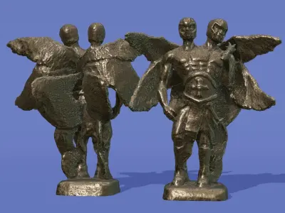 Angel Avatar Idol Statue Low-poly 3D model