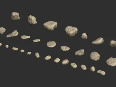 Assorted Rocks - Light Low-poly 3D model