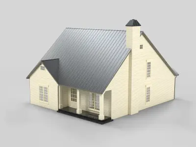 Cottage House Design 04T5 Low-poly 3D model