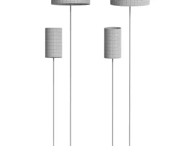  Sadie 2 Light Floor Lamp 3D model
