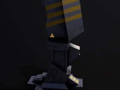 Sci-Fi Console-Computer 5 Low-poly 3D model
