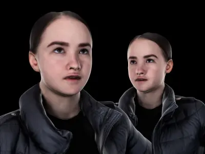 Woman street style 84 Low-poly 3D model