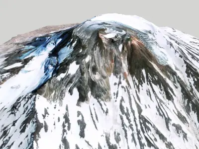 Mountain landscape Stratovolcano Griggs Alaska United States 3D model