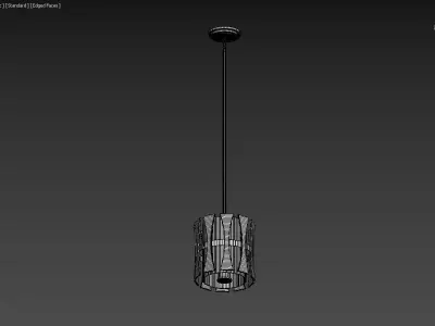 Wood Pendant Lamp 3D model