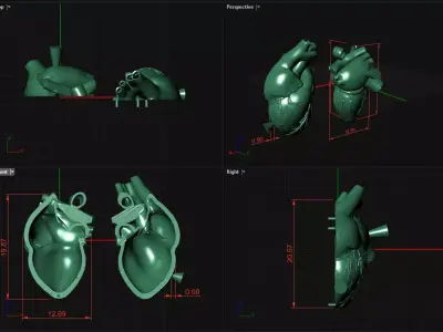 hearth pendant  3D print model