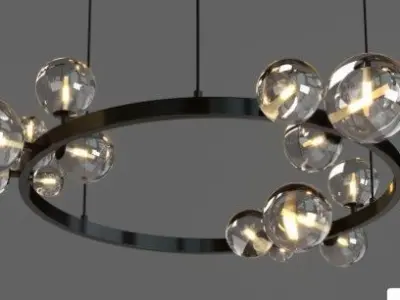 Minimalist led pendant SUNMEIYI 02 Low-poly 3D model