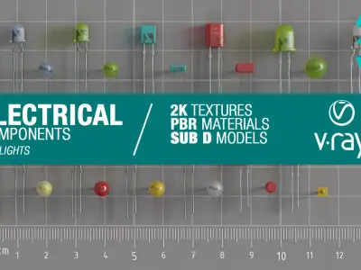Electrical components vol8 Low-poly 3D model