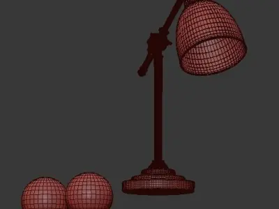 Holder Table Lamp Black 3D model purchase
