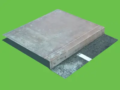 Concrete Sidewalk Curb 3D model