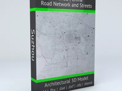 Suzhou Road Network and Streets 3D model