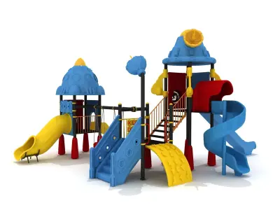 High Detail Space Kids Playground 01 3D model