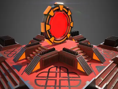 Star Gate Portal One Low-poly 3D model