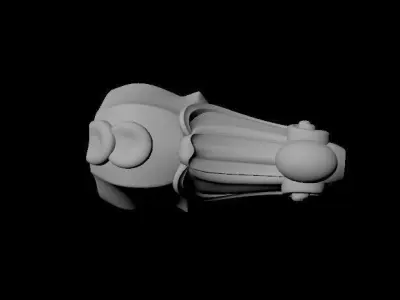leg High quality 3d models for processing on a cnc machine 3D model 6