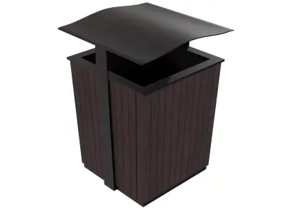 Street Trash Bin V1 Low-poly 3D model
