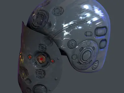 Gas mask helmet scifi character game space Low-poly printable Low-poly 3D model purchase