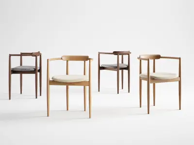 Miau Armchair Upholstered 3D model