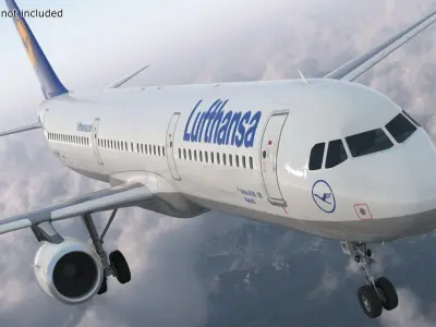  Lufthansa Airbus A321 with Interior and Doors 