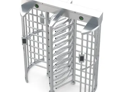 Turnstile Dual Gate Full Height 3D model