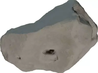 Realistic Beige Rock Asset Low-poly 3D model