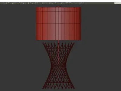 Otho Brass LED Rotary Socket Table Lamp Low-poly 3D model