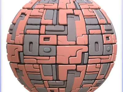  Stylized Wall Seamless Texture Texture 4