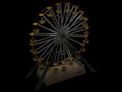 Ferris wheel Low-poly 3D model