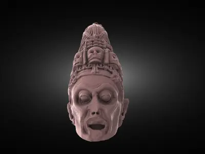 Goddess Chamunda Head - High Poly 3D File 3D print model