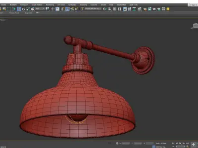 CARSON STRAIGHT ARM LED WALL FIXTURE Low-poly 3D model