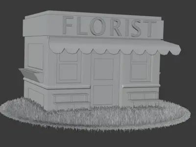 Tiny Florist  Low-poly 3D model