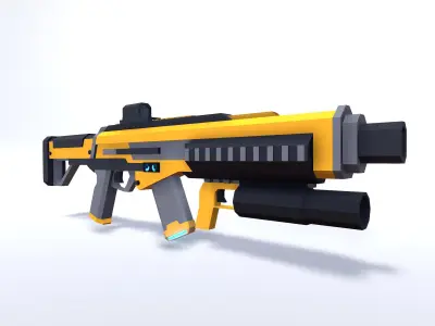 CB Sci-Fi Gun Pack Complete Low-poly 3D model