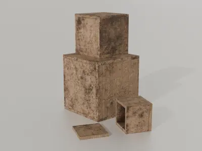Plywood boxes 3D model