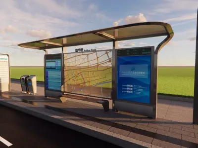 Bus Stop Collections -B6 3D model