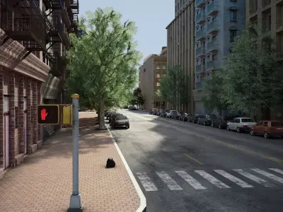 Realistic City District A6-A15 3D model