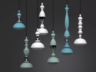 Benben pendant lamp with four 3D model