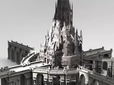 Maleficent castle Tower 2 3D model