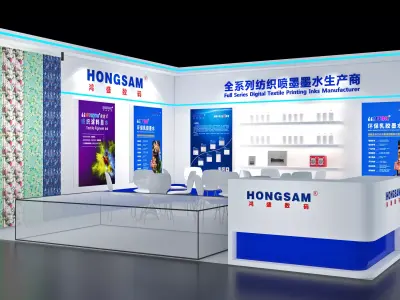 Booth Exhibition Stand Stall 6x6m Height 300cm 2 Open 3D model 3D model