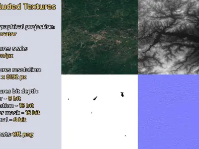 Jixi China City Landscape 3D Model 3D model