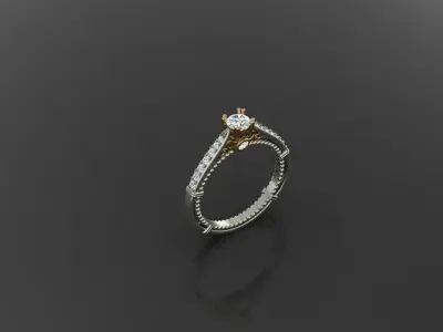 Modern Women Ring with Elegant Wave Pattern and Sleek Design 3D print model
