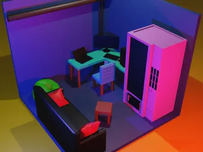 Study Room Free 3D model