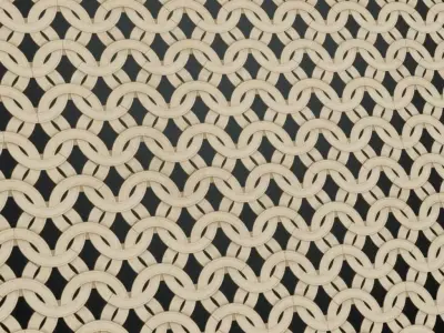 Gold Circular Chainmail PBR Seamless Texture