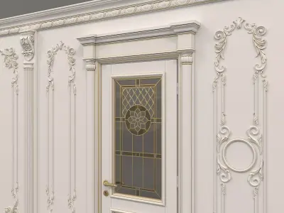 Wall Molding in Classic French style 14 3D model