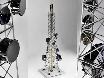 signal tower Low-poly 3D model