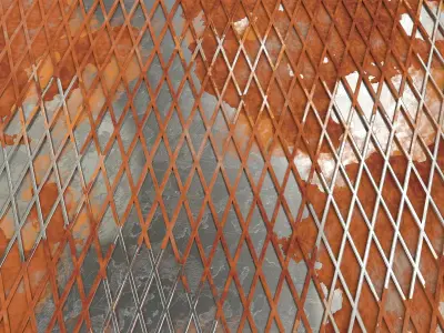 Weathered Lattice Plate 3D Model Low-poly 3D model