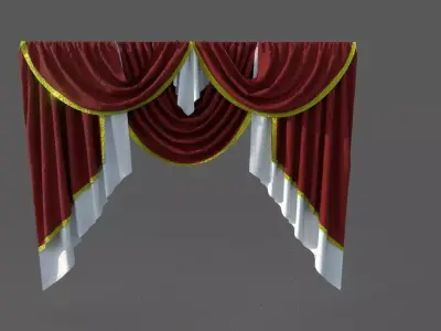 Theater Style Swag Set 3D model