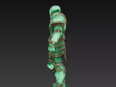 Emerald crystal knight 3D model