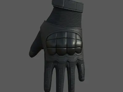Gloves military combat soldier armor scifi  Low-poly 3D model