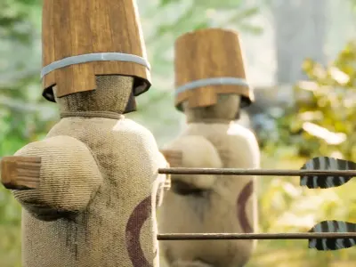 Medieval War Camp Low-poly 3D model