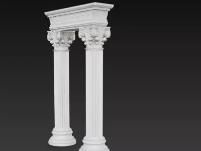 Classical Corinthian Columns Architectural Structure 3D Model 3D print model