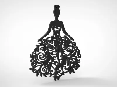 BRIDE WALL FRAME ART  3D print model