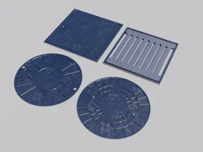 Metal Manhole Covers 3D Models 3D model